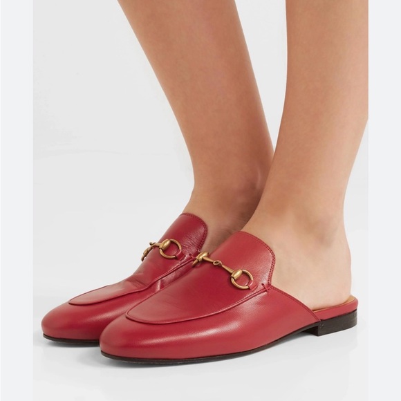 Gucci Shoes - Gucci Princetown Mules in Red size 40